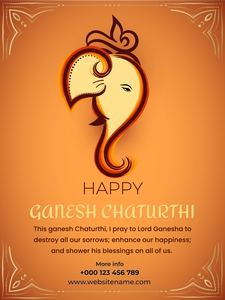 Happy Ganesh Chaturthiganeshchaturthi Poster