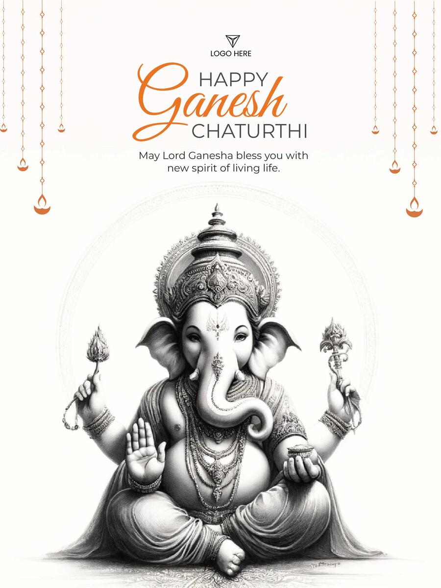 ganeshchaturthiposter maker advertisement baby