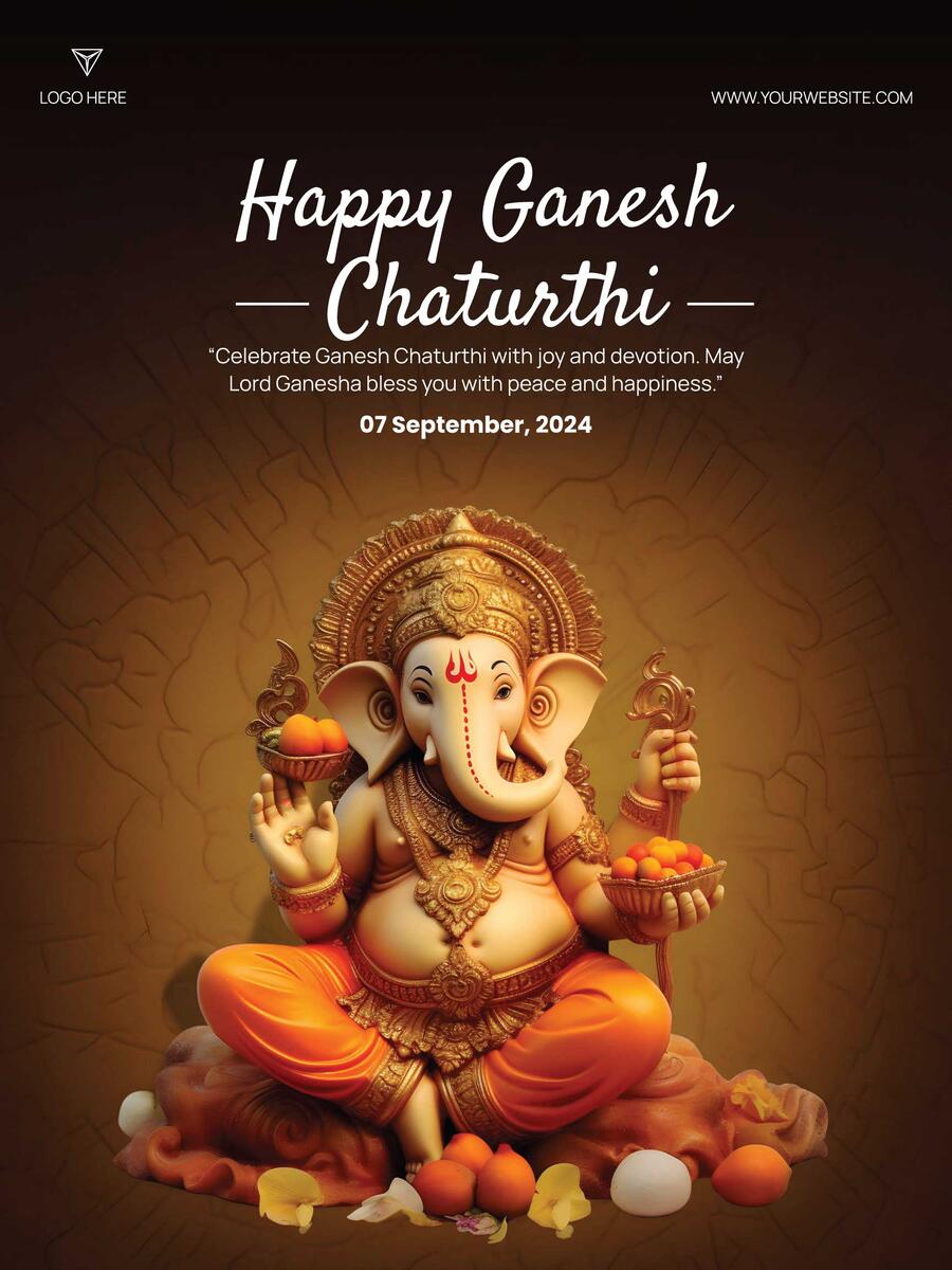 ganeshchaturthiposter maker advertisement poster